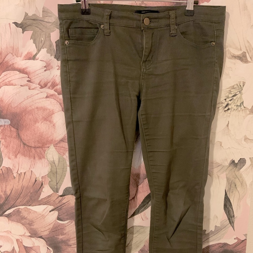 Army olive green soft jean pants